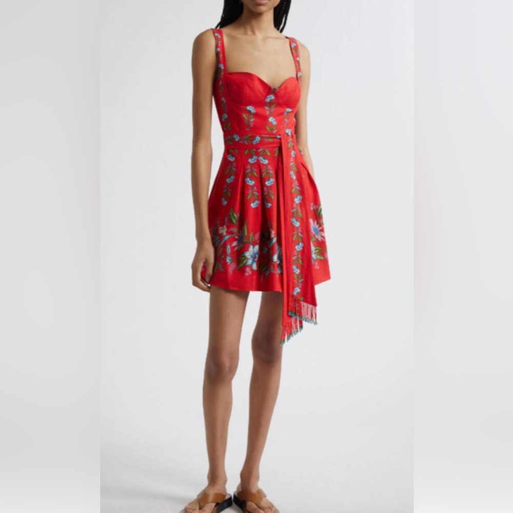 FARM RIO Floral Red Dress